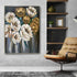 Floral Delight 100% Hand Painted Wall Painting (With outer Floater Frame)